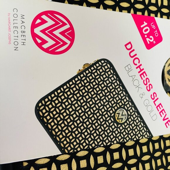 Fashionation 10.2: 1803 Collection Spare Pocket 5" x 3.5" Laptop Sleeve Black G - Picture 4 of 4